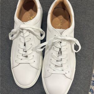Joseph Abboud White Leather Sneakers